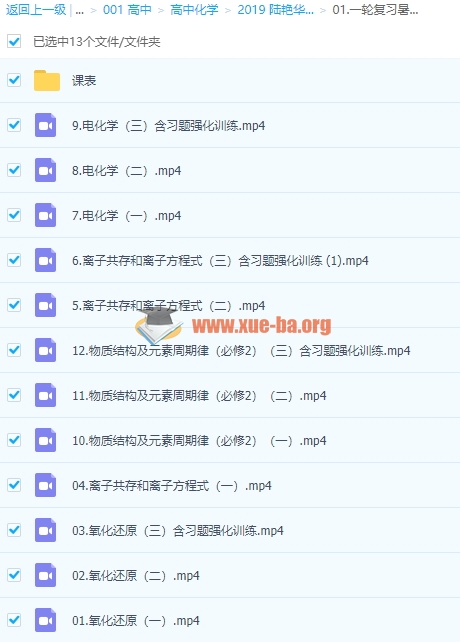 2019 陆艳华化学复习联报第1张