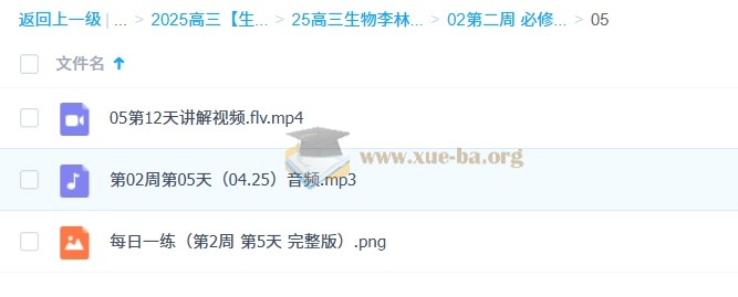 2025高三高考生物 李林 押题班 梦想典当铺 百度网盘下载第8张 - 学霸网