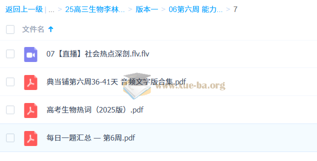 2025高三高考生物 李林 押题班 梦想典当铺 百度网盘下载第4张 - 学霸网