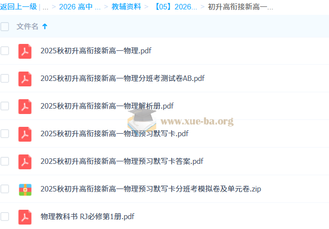 2026年初升高衔接资料合集 百度网盘第4张 - 学霸网