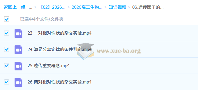 2026 高三高考生物 万猛 一轮暑假班秋季班 知识视频 规划服务 百度网盘第4张 - 学霸网
