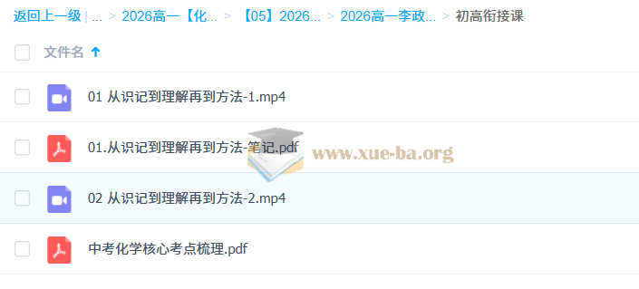 2026年高中化学高一化学 李政 暑假班 百度网盘第5张 - 学霸网