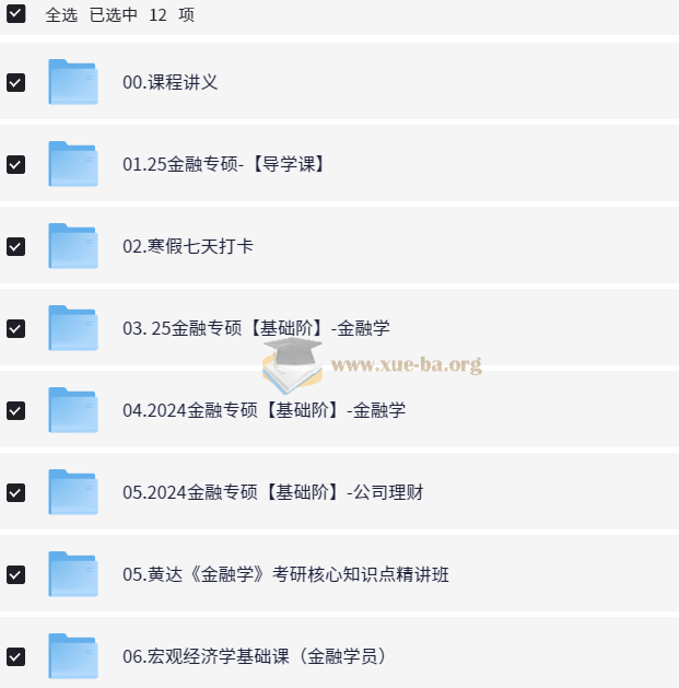 2025大学考研金融学课程第1张 - 学霸网