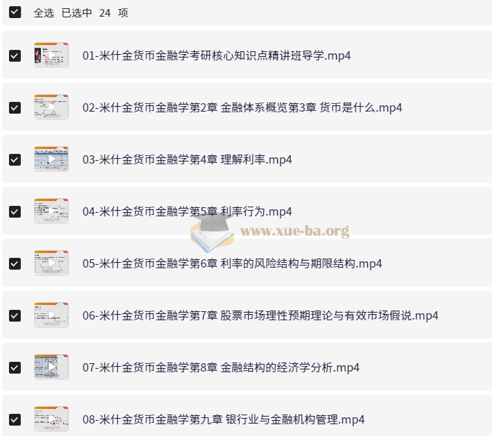 2025大学考研金融学课程第4张 - 学霸网