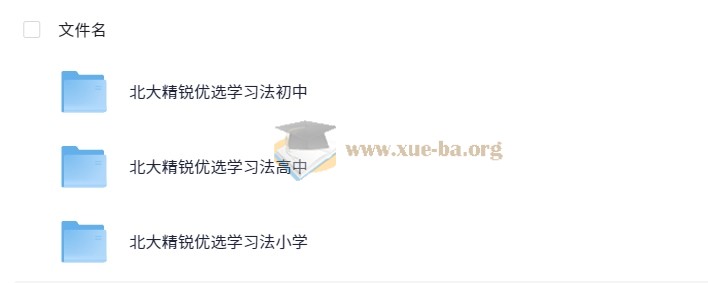 北大精锐优选学习法(小学+初中+高中) PDF 2.2g第1张 - 学霸网