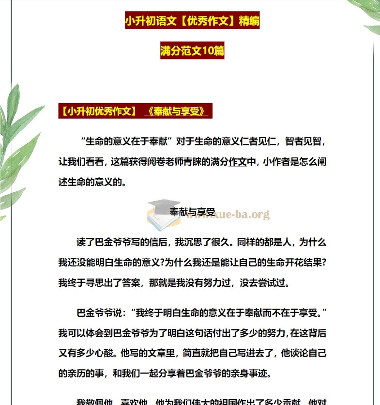 小学六年级 小升初资料大全第5张 - 学霸网