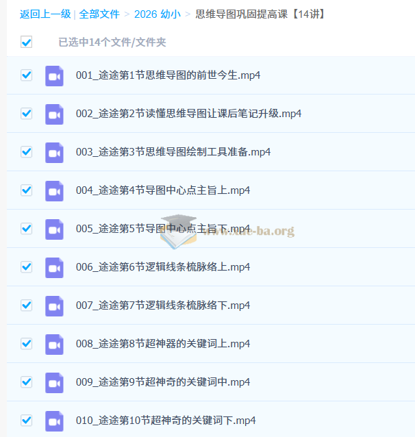 白马老师 思维导图巩固提高课【14讲】第1张 - 学霸网