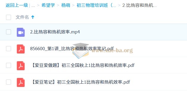 杨萌 2026初三中考物理培训班 秋上·全国版·S 百度网盘第2张 - 学霸网