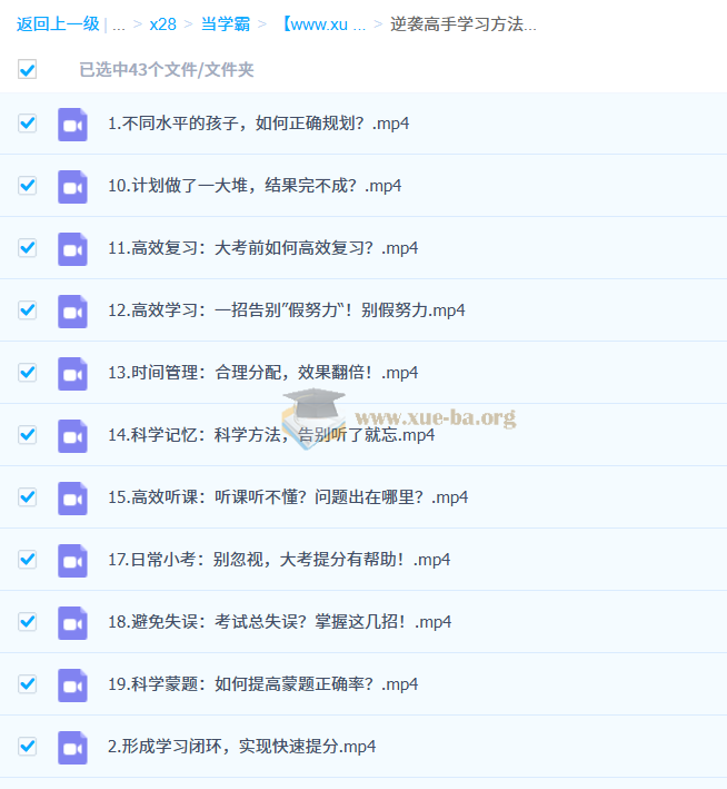 逆袭高手学习方法课:从零到顶尖的高效学习秘籍1.2G第1张 - 学霸网