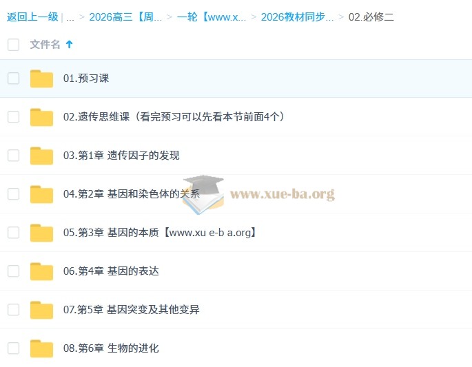 周芳煜 煜姐 2026高三高考生物 一轮 百度网盘第2张 - 学霸网