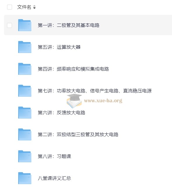 八堂课不挂科模拟电路 数字电路 信号与系统【46.36 GB】第3张 - 学霸网