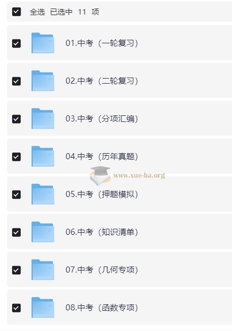 2026初中数学 中考数学复习资料合集 9.6GB第1张 - 学霸网
