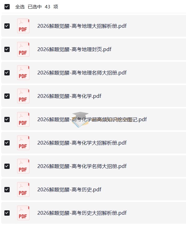 解题觉醒(2024版+2025版+2026版)28GB第1张 - 学霸网