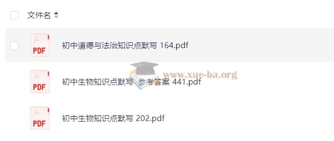 初中道法 初中生物 知识点默写第1张 - 学霸网