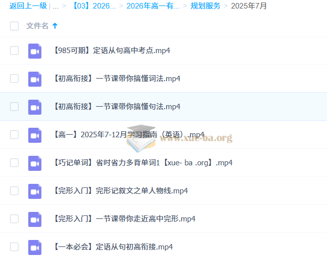 高中英语 2026年高一英语 赵晨曦 上学期 知识视频 规划服务第6张 - 学霸网