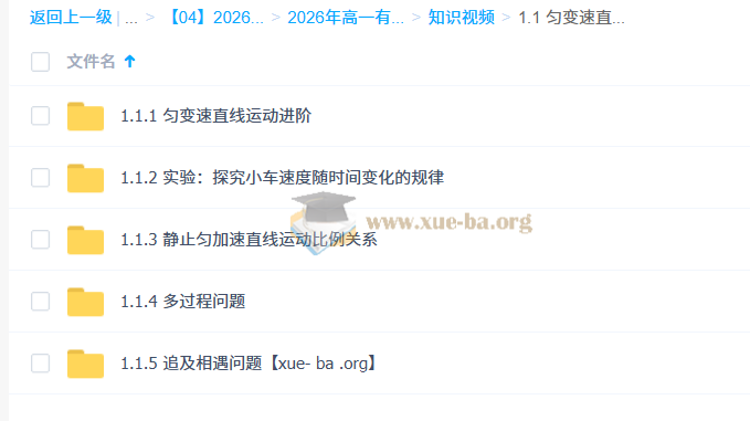 高中物理 2026年高一物理 宁志远 上学期 知识视频 规划服务第4张 - 学霸网