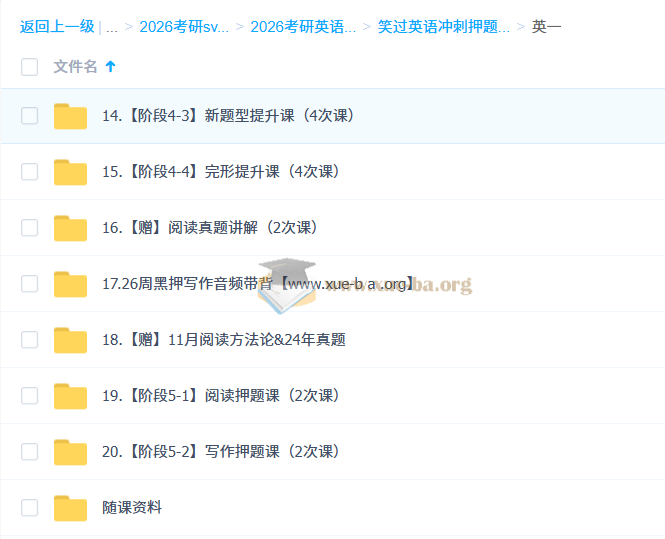 大学英语 考研英语 笑过英语冲刺押题班 百度网盘第3张 - 学霸网