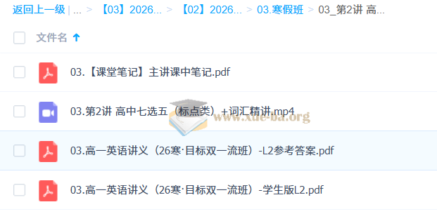 何红艳 高中英语 2026高一英语 尖端寒假班第2张 - 学霸网