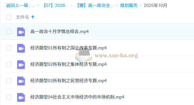 2026高一政治 张博文 高一政治全体系规划学习卡·上(3期)第4张 - 学霸网
