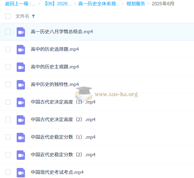 2026年高一历史 李珊玥 高一历史全体系规划学习卡·上(3期)第7张 - 学霸网