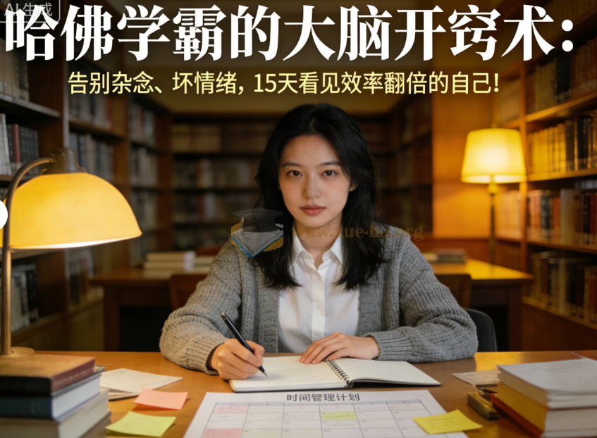 哈佛学霸的大脑开窍术:告别杂念、坏情绪,15天看见效率翻倍的自己!第1张 - 学霸网