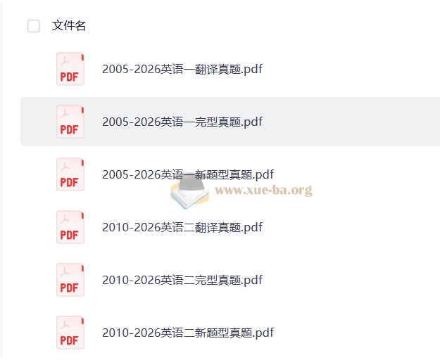 2005-2026考研英语小三门真题整理(完型+新题型+翻译)第1张 - 学霸网