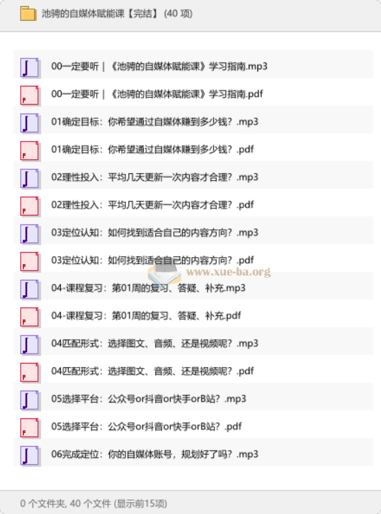 池骋的自媒体赋能课【完结】第1张 - 学霸网