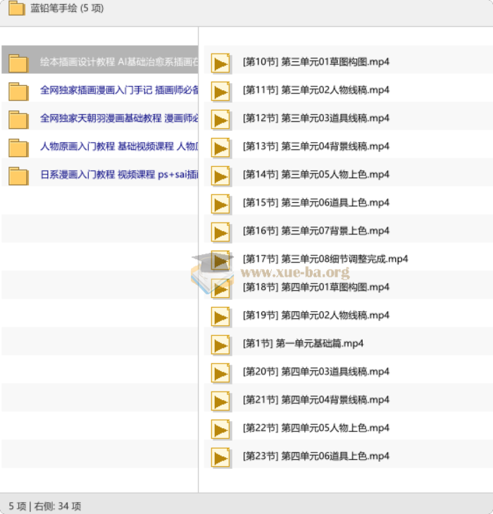 蓝铅笔手绘第1张 - 学霸网