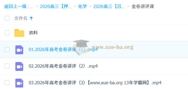 2026高三高考化学 吕子正 冲刺睛班第2张 - 学霸网