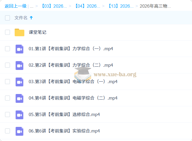 袁帅 2026高三高考物理 冲刺密训班第1张 - 学霸网