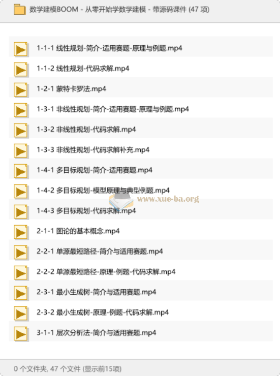 数学建模BOOM - 从零开始学数学建模 - 带源码课件第1张 - 学霸网