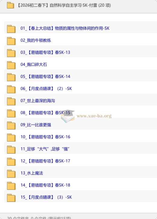 【2026初二春下】自然科学自主学习·SK-付雷第1张 - 学霸网