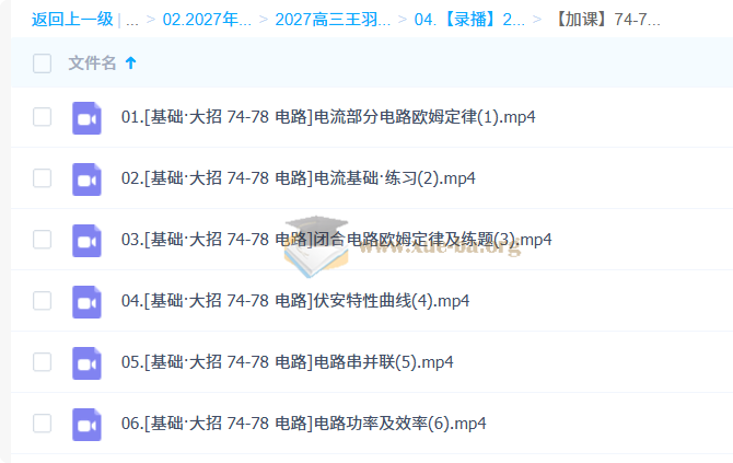 2027高三高考物理 王羽 一轮第5张 - 学霸网
