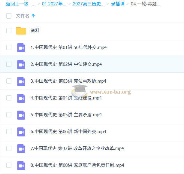 2027高三高考历史 刘勖雯 一轮第4张 - 学霸网