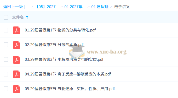 2027高中高一化学 李政 暑假班第3张 - 学霸网