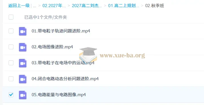 2027高中高二物理 刘杰 上学期暑假班秋季班第1张 - 学霸网