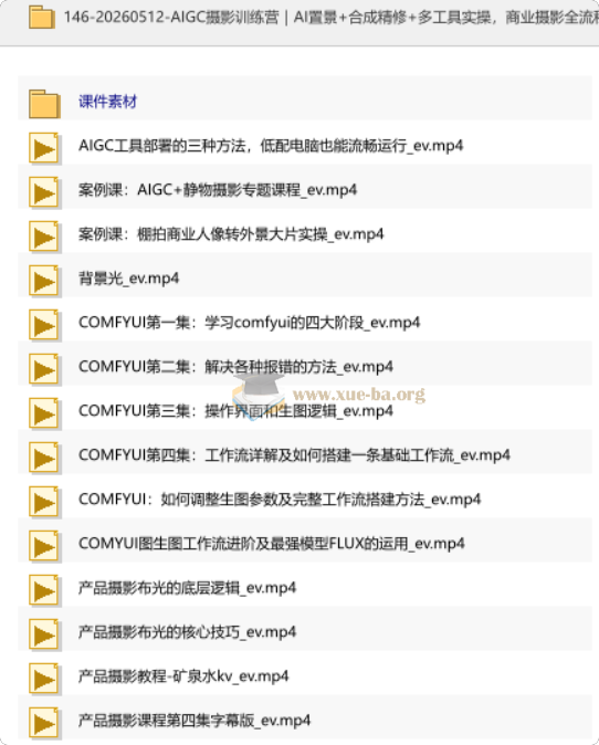 AIGC摄影训练营|AI置景+合成精修+多工具实操 商业摄影全流程落地课第1张 - 学霸网