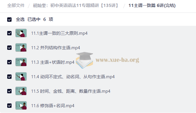 胡灿奎 初中英语语法11专题精讲【135讲】第4张 - 学霸网