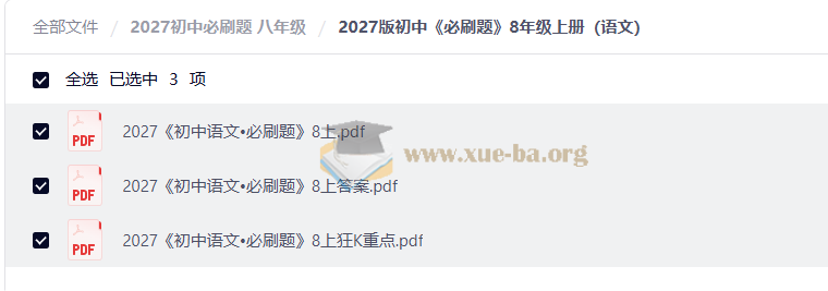 2027初中必刷题 八年级第3张 - 学霸网