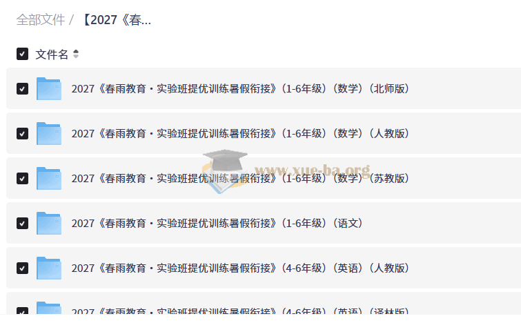 2027小学语文数学英语 实验班提优训练暑假衔接第1张 - 学霸网