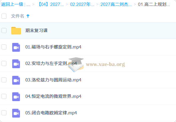 2027高中高二物理 刘杰 上学期第1张 - 学霸网
