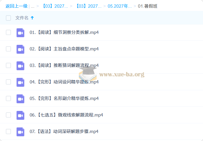 2027高三高考英语 王赞 一轮暑假班第1张 - 学霸网
