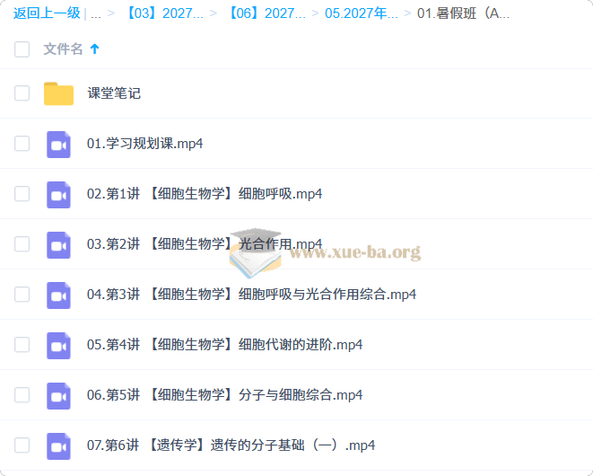 2027 高三高考生物 谢一凡 一轮A+暑假班第1张 - 学霸网
