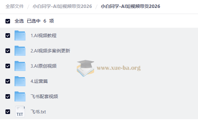 小白同学-AI短视频带货2026第1张 - 学霸网