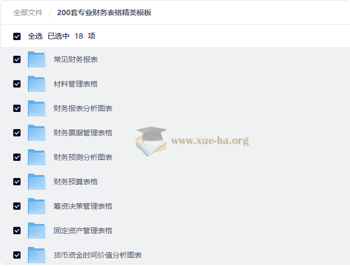 200套专业财务表格精美模板第1张 - 学霸网