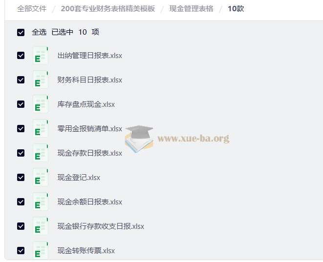 200套专业财务表格精美模板第2张 - 学霸网