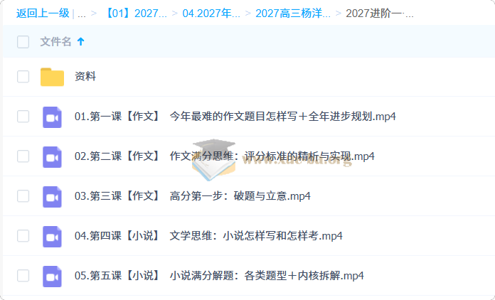 2027高三高考语文 杨洋 一轮第1张 - 学霸网