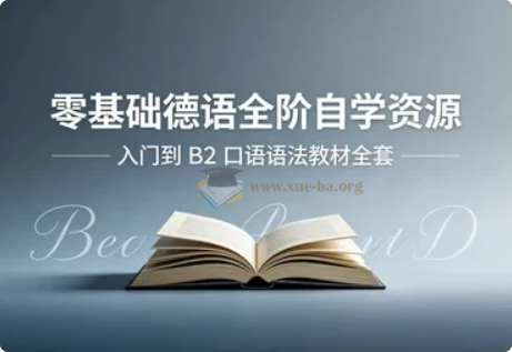 零基础德语从入门到B2 发音口语语法词典教材PDF听力MP3视频全套【49.7GB】第1张 - 学霸网
