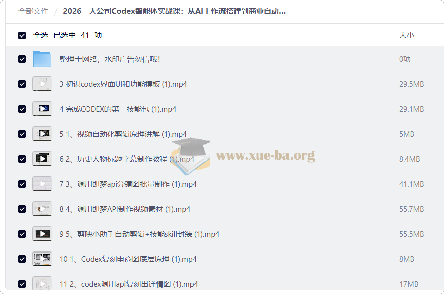 2026一人公司Codex智能体实战课第1张 - 学霸网