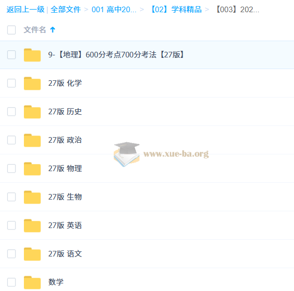 2027高三高考学科复习精品合集 更新中第3张 - 学霸网
